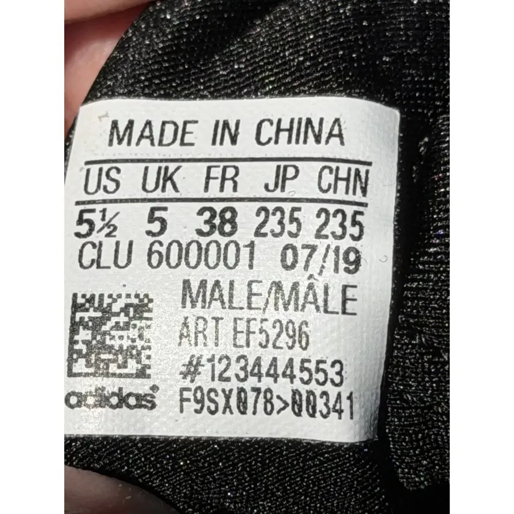 Adidas 2019 HARDEN CLU 600001 Black White Court Shoes Sneaker Mens Size 5 NWOT